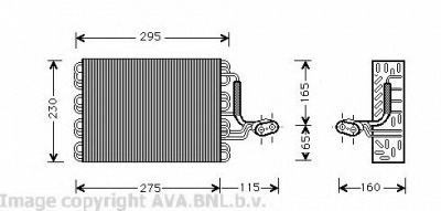 AVA QUALITY COOLING vwv168 -  Испаритель, кондиционер